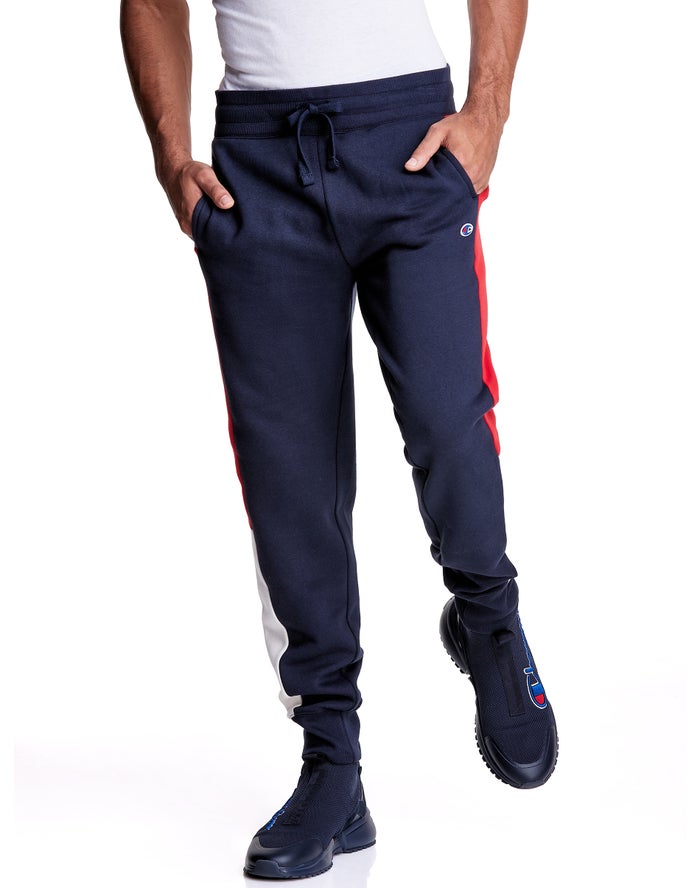 Jogger Champion Hombre - Colorblock Fleece ( Azul Marino/Naranjas ) 2643189-NF